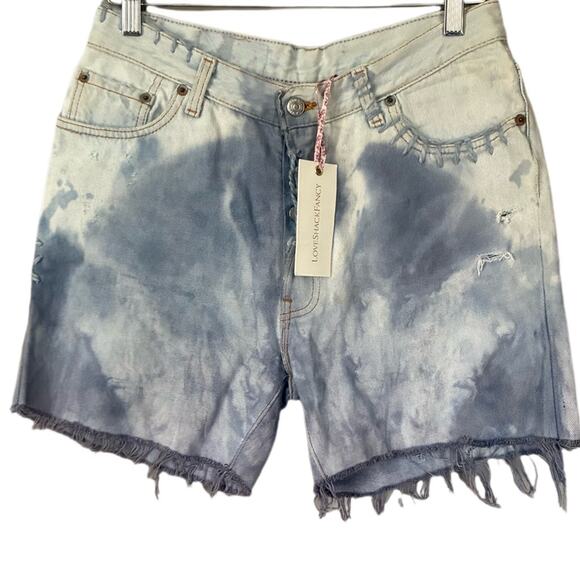 LoveShackFancy Pants - LOVESHACKFANCY x LEVI’S Collab Vintage Denim Shorts NWT 28 Coastal (VTG 13)